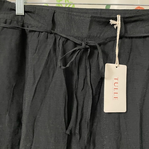 Tulle Mini Skirt Junior Size XLarge Black Pattern Casual Summer - Picture 3 of 7